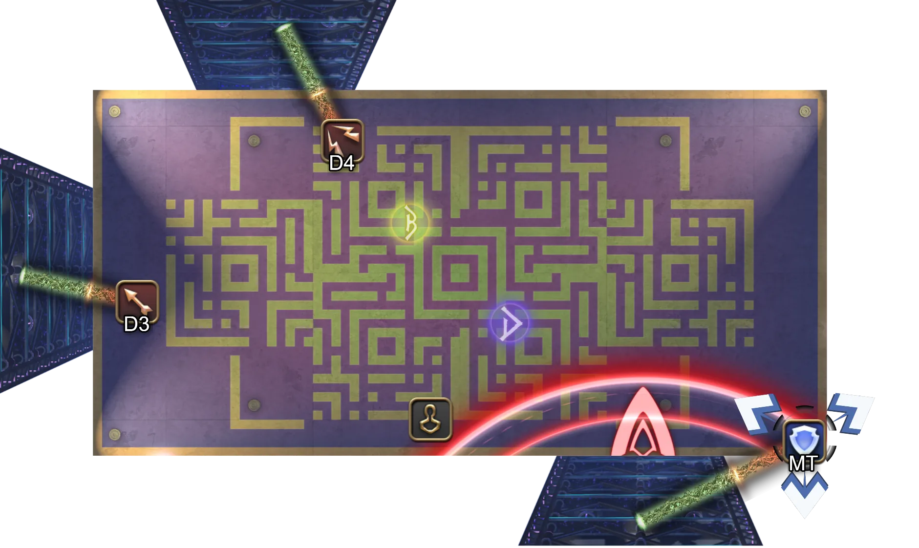 BOSS位于右下墙壁且核爆点MT