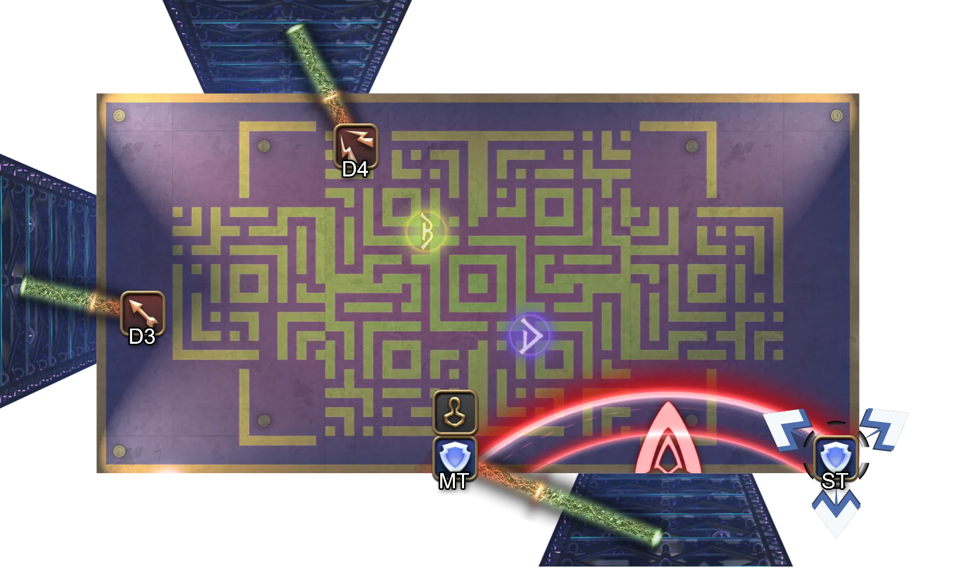 BOSS位于右下墙壁且核爆点ST